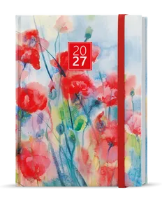 Täglicher Terminkalender - Adam - Lamino - B6 - Blumen